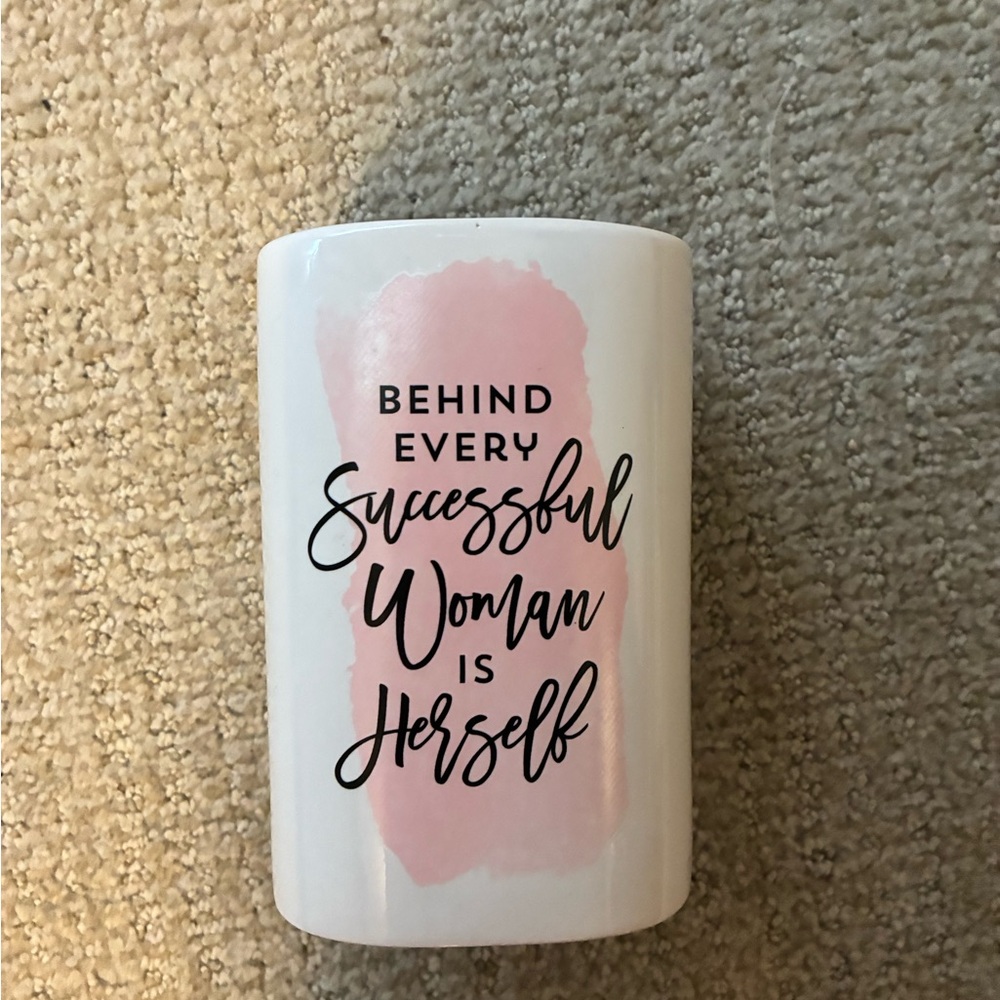 Inspirational Pink and White Mug